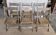 Set of 6 folding cinema chairs in teak