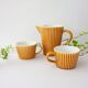 Set of Ceramic Tea Cups and Milk Jug by Secla, 1970's