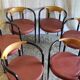 80s metal and wood designer chair
