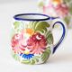 4 hand-painted handcrafted mugs