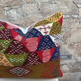 Housse de coussin kilim berbère vintage, coussin en laine marocaine