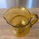 Jug / Glass Bullied Pitcher Biot Yellow Amber Honey Signed