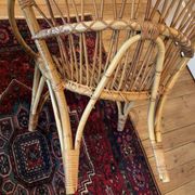 Pair of vintage rattan armchairs – 60s/70s design