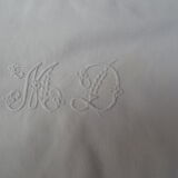 small child's child's room half circle in monogrammed white canvas