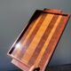 Plateau rectangulaire art déco en bois laqué