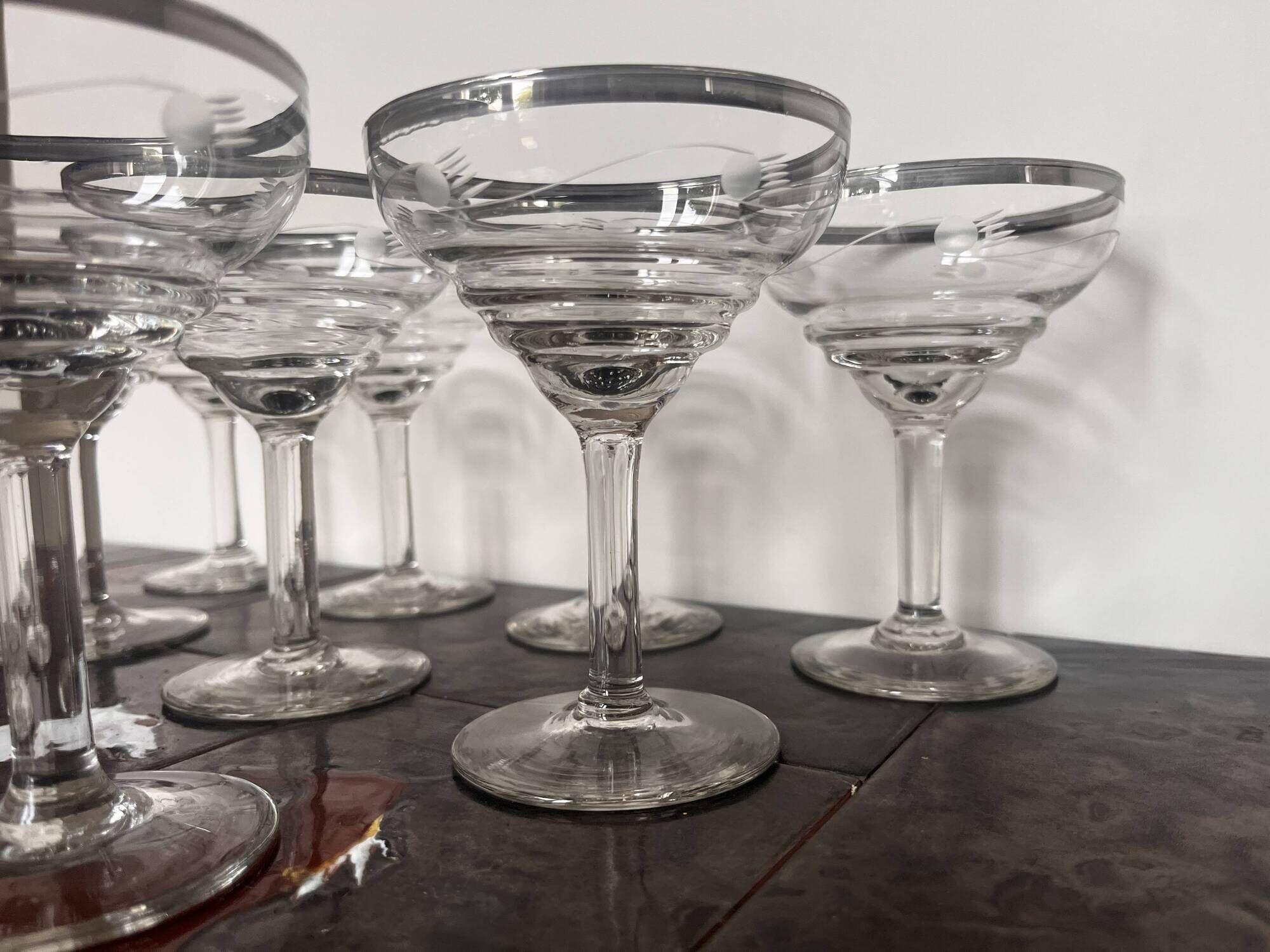 Antique champagne coupes