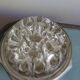 Flower vase in glass VMC Reims and pewter bowl from Manoir Paris