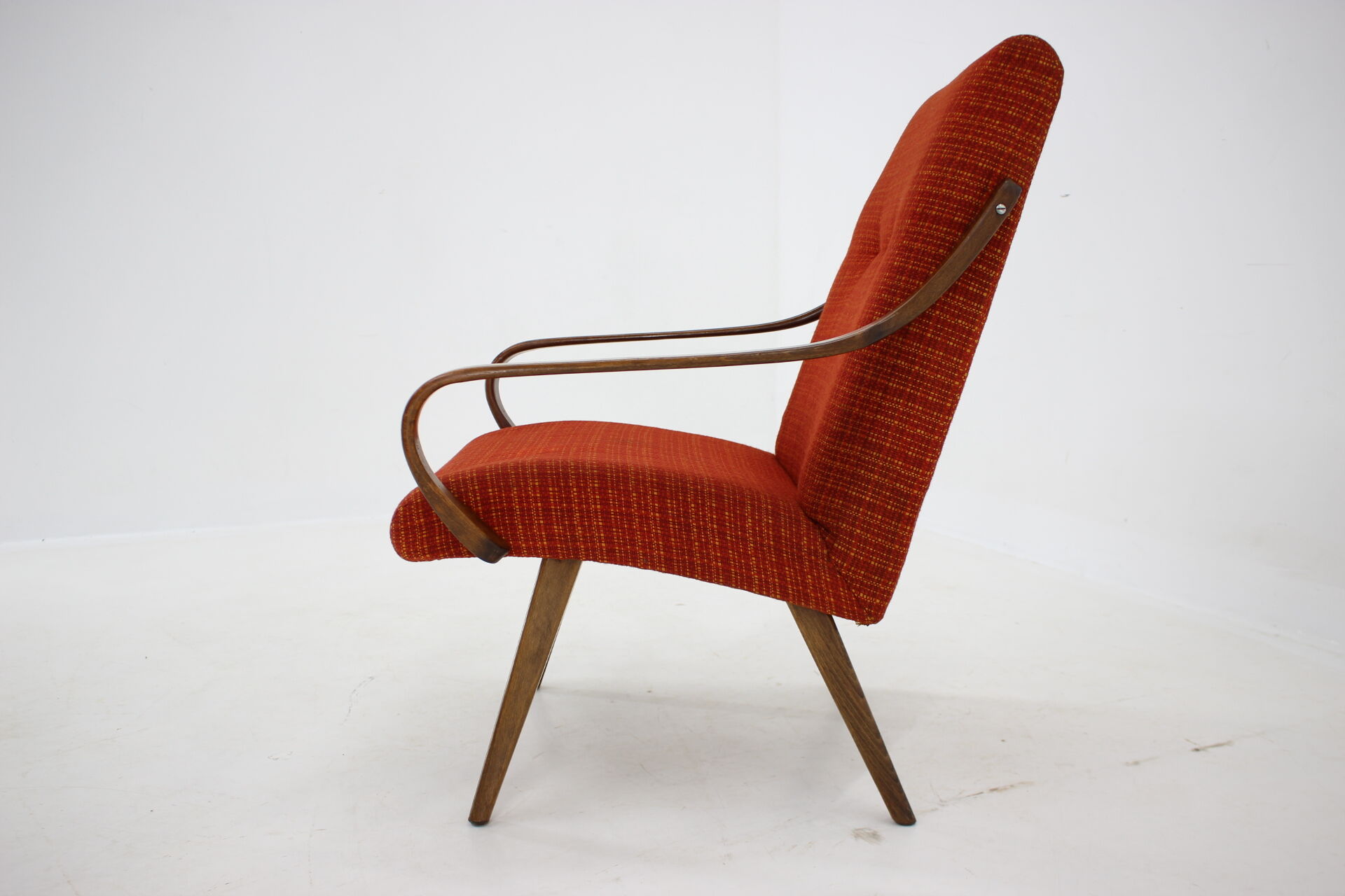1960s Beech Armchair, Czechoslovakia