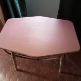 Table basse rotin vintage