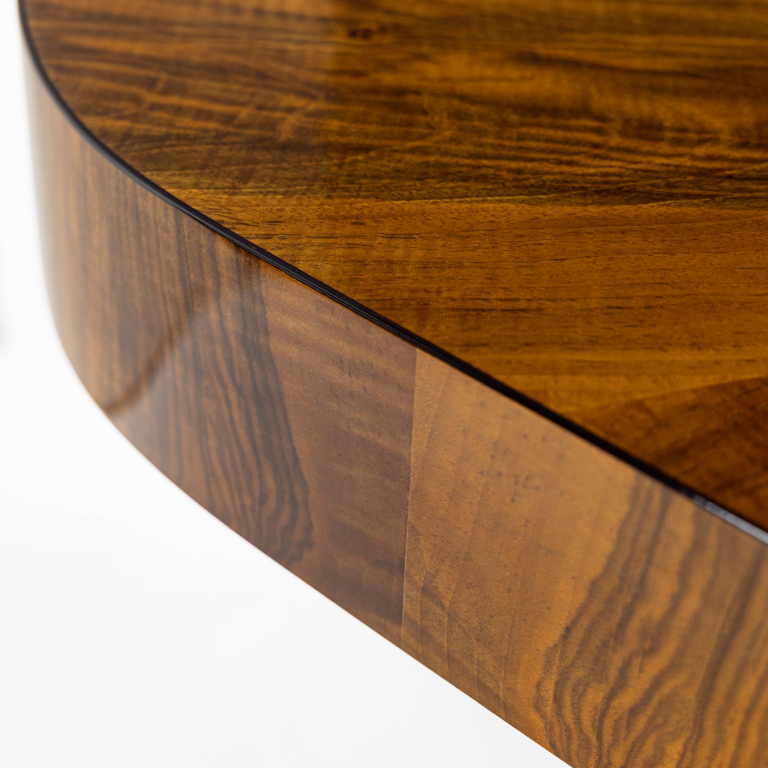 Table extensible Art Déco moderniste en noyer 1930–1944