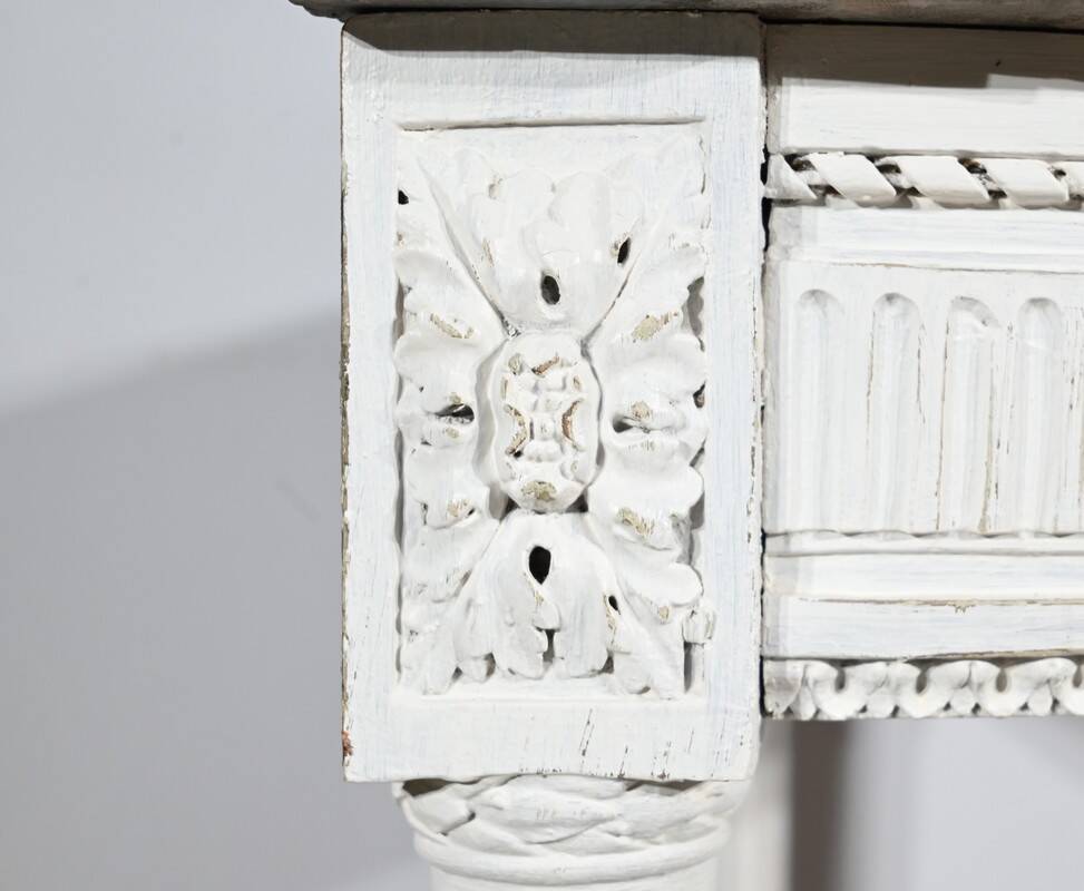 Half-Moon Console in Rechampi Wood, Louis XVI style – Early 19th century