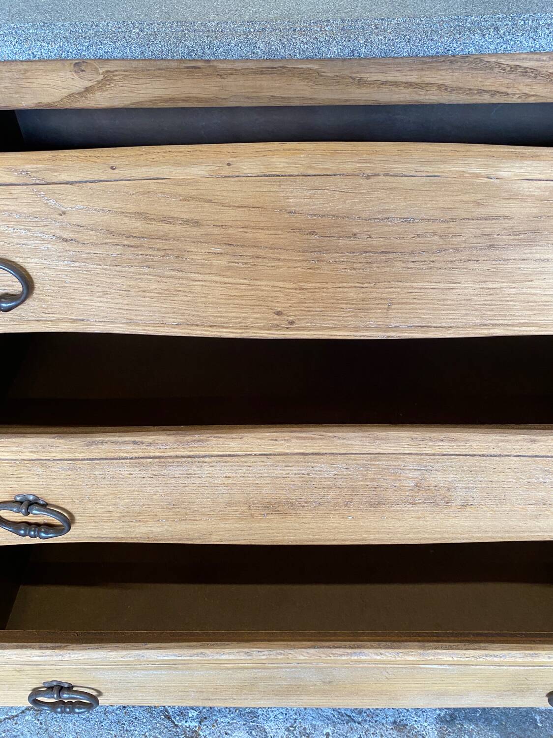 Granite effect chest of drawers