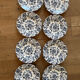 Deep plates in earthenware with blue flowers