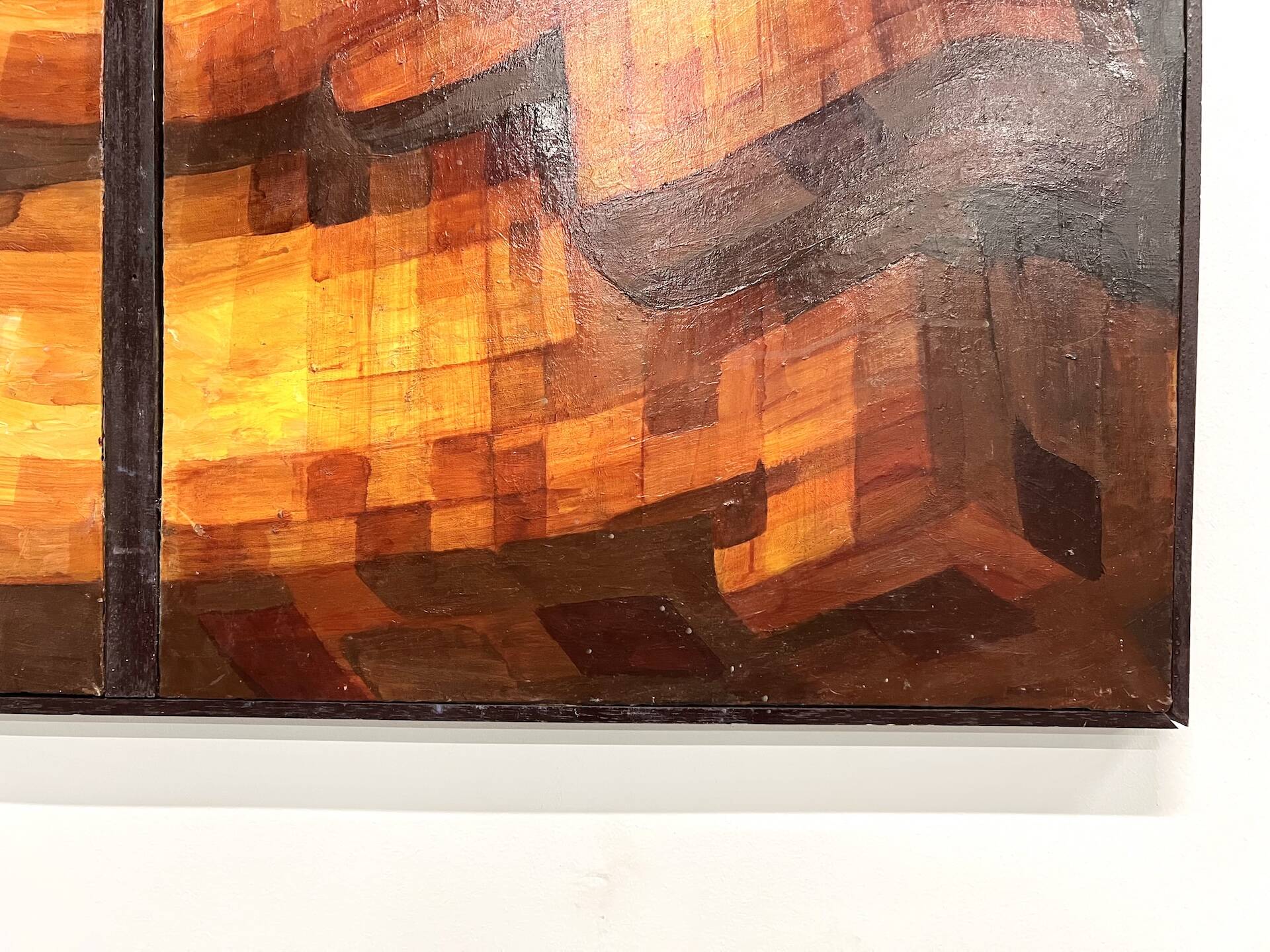 Modernist diptych, oil on canvas