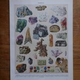 Lithographie originale sur les minéraux