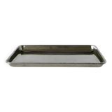 Vintage rectangular stainless steel tray, 1970, 31 x 17.5 cm