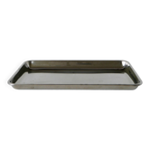 Plateau rectangulaire en inox vintage, 1970, 31 X 17.5 cm