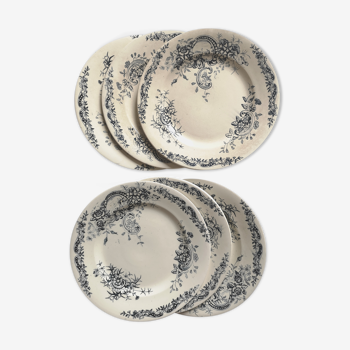 6 iron earth dessert plates