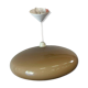 Vintage acrylic suspension/lustre in a futuristic UFO shape.