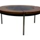 Vintage rosewood coffee table with glass, Denmark, 70s design