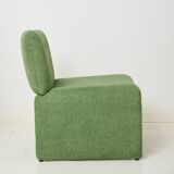 Green velvet armchair, 1970