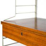 'string' bookcase with metal frame