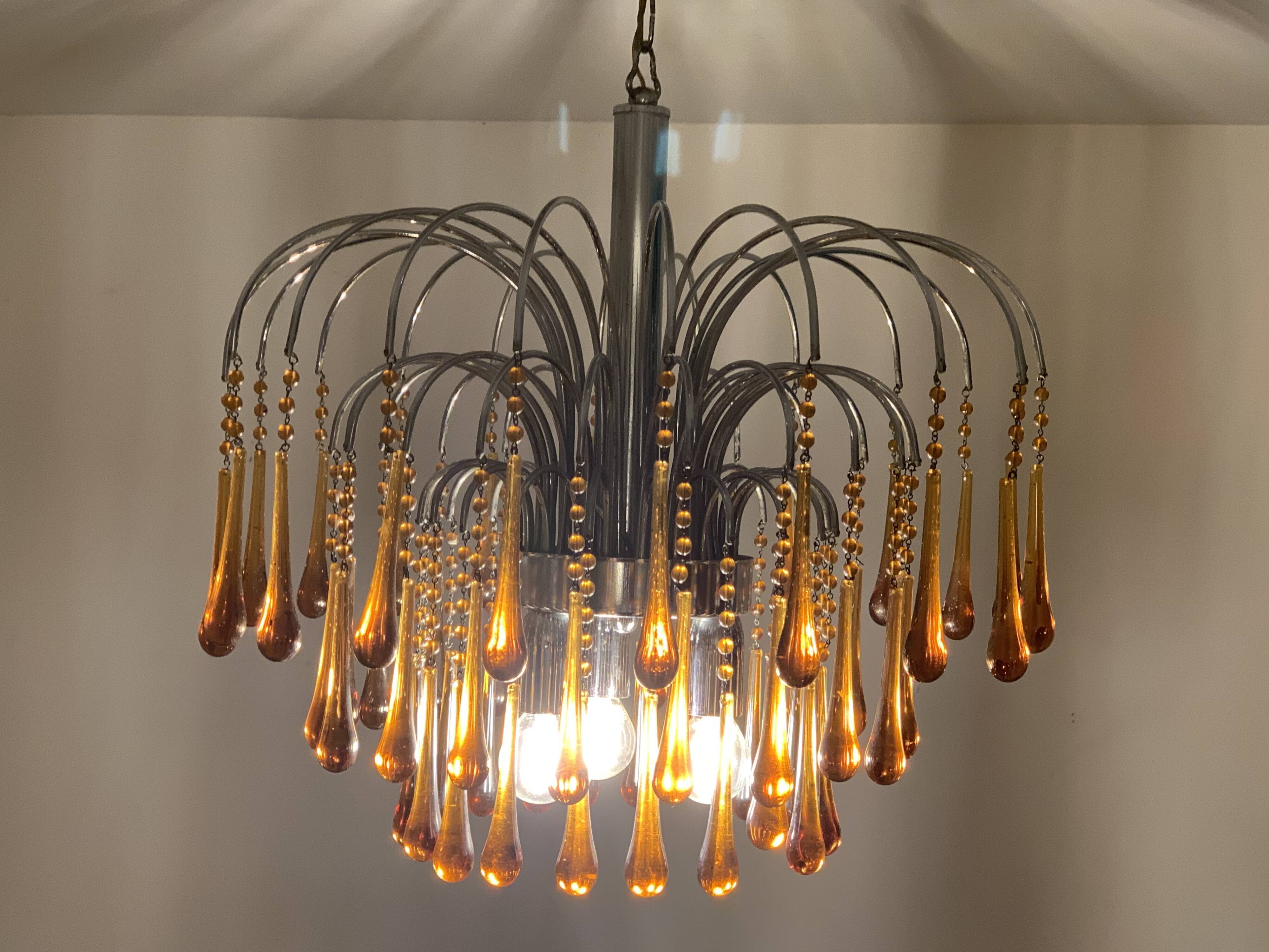 Paolo Venini chandelier for Muran from 1960