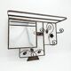 Art Deco coat rack in hammered wrought iron, 1950s.