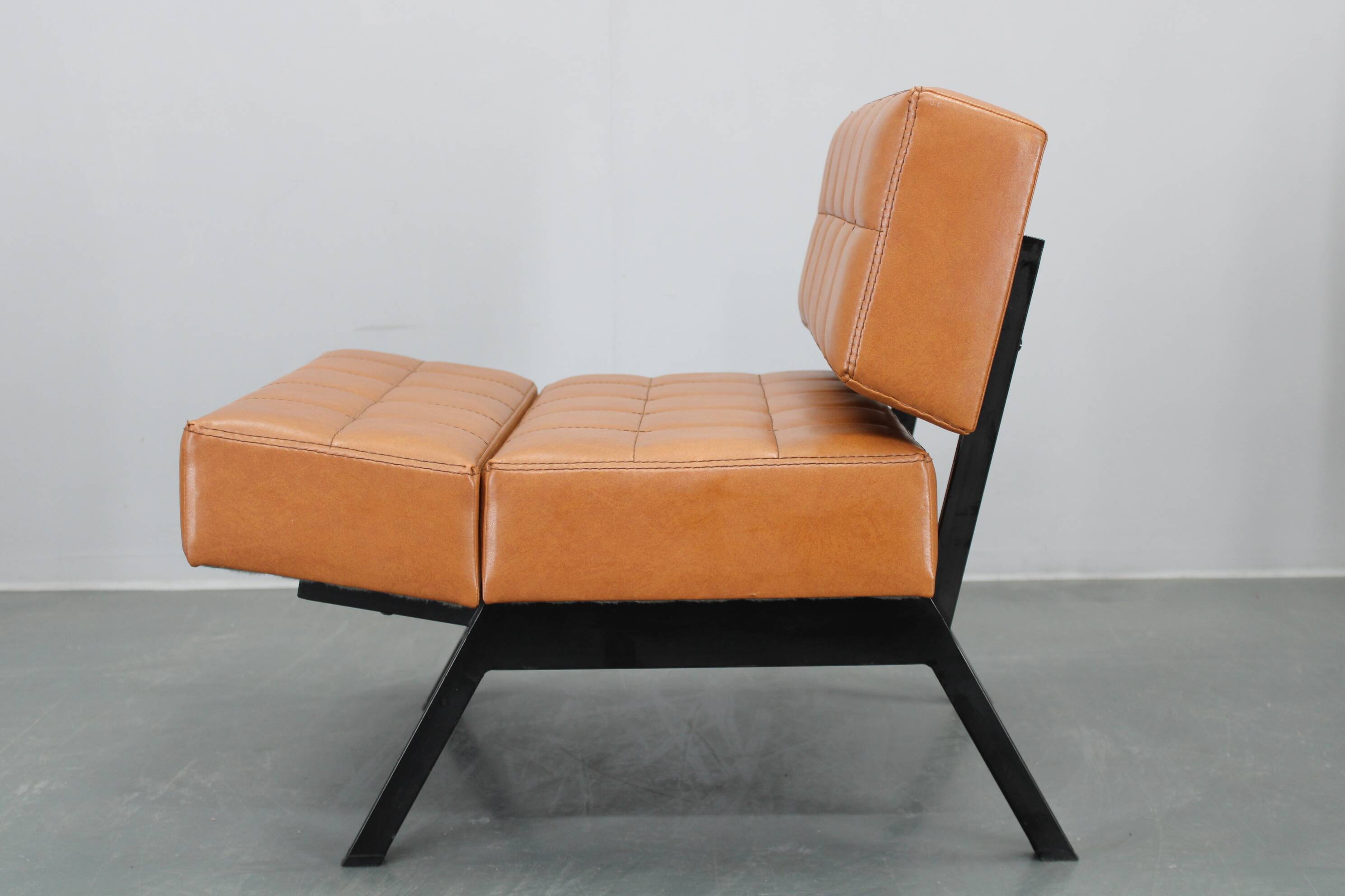 1970s Brevetti IPE Set Of Three RARE Convertible Lounge Chairs, Italy