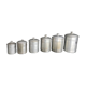 Series of 6 aluminum grocery jars