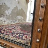 1900 wooden mirror with nails