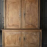 Buffet Deux Corps Chêne Blanchi, époque 18e Siècle