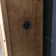 Old industrial cloakroom 1910 in oak and enamelled plate
