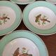 8 soup plates Fenal Badonviller "Birds" vintage 1950s
