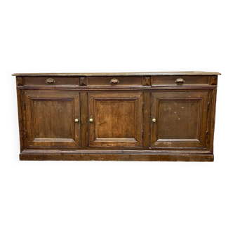 Large 19th century sideboard in fir and chestnut