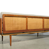 Teak 3-seater sofa by Peter Hvidt & Orla Mølgaard Nielsen for France & Daverkosen, Denmark 1953-1957