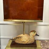 Pair of Brass and Bakelite Duck Lamps from the 1970s