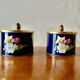 Trio of old Côte d'Or metal chocolate boxes - floral decoration