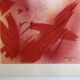 Original lithograph by jean bazaine, monograph in red, 1975