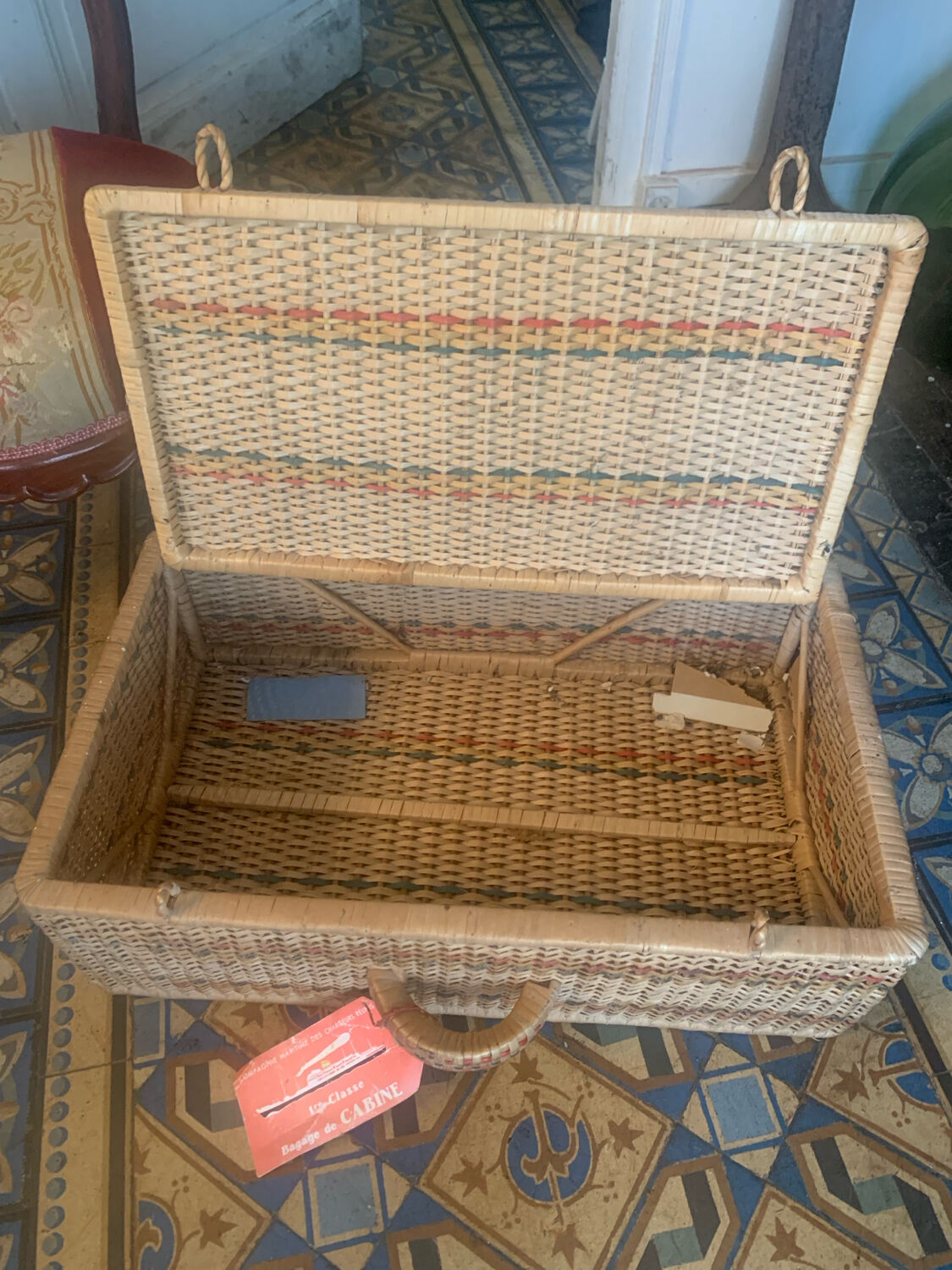 Rattan suitcase