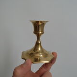 Pair of brass candle holders