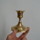 Pair of brass candle holders