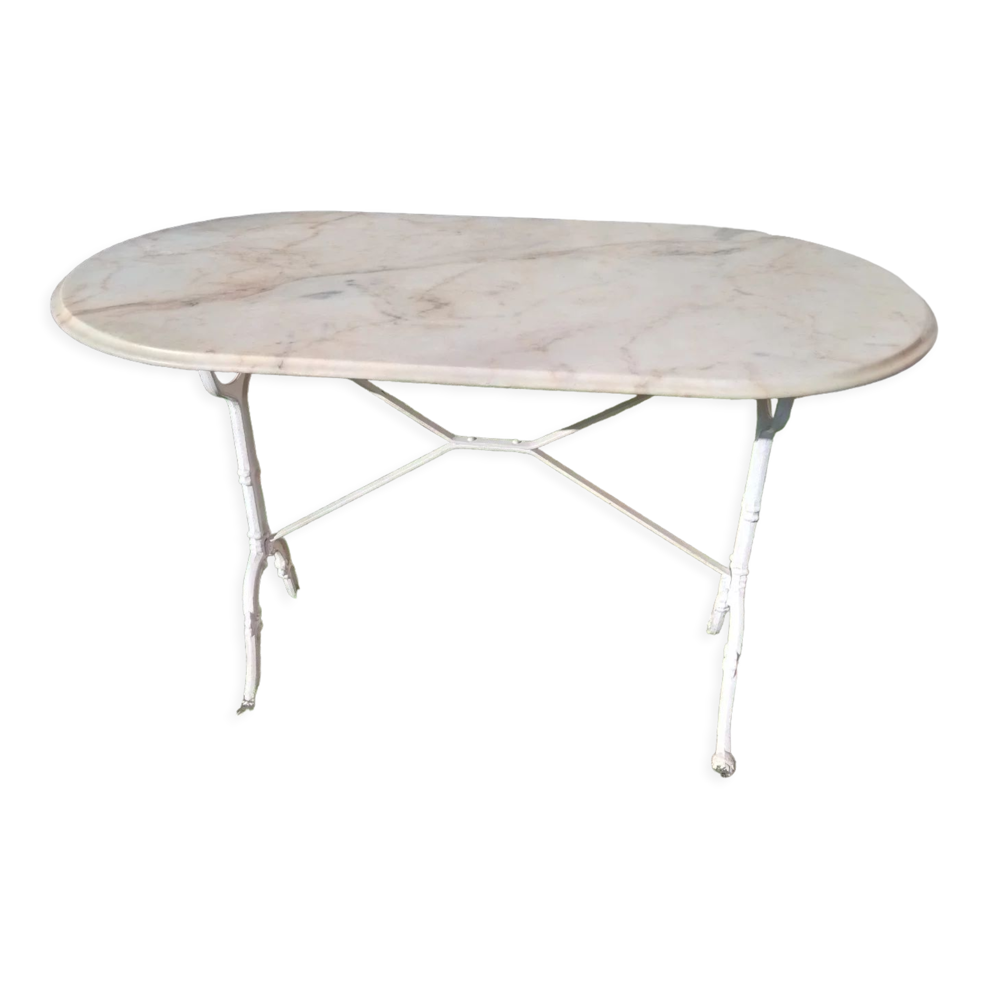 Bistro table with marble plaque
