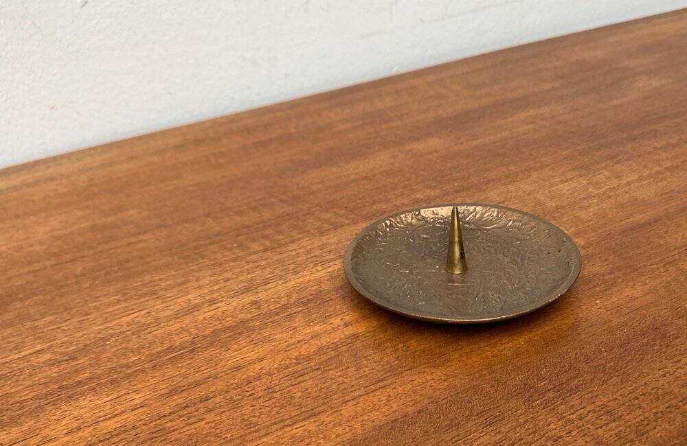 Mid-Century Brutalist Bronze Candleholder, 1960s