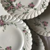 Lot of six flat plates in Haviland porcelain