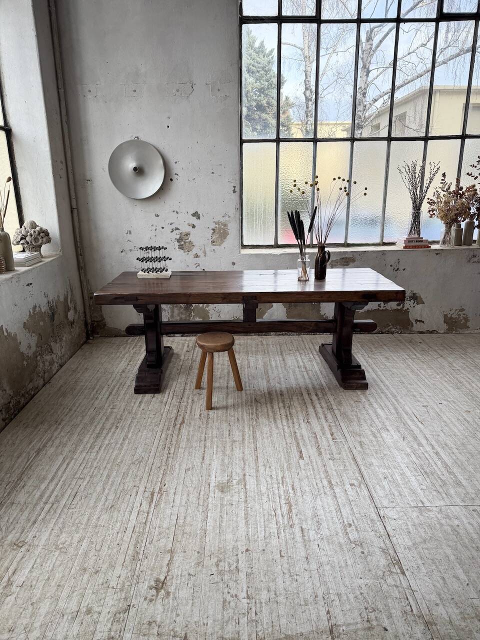 Table de monastère XXL en chêne, 19ème s.