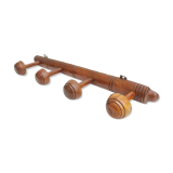 Wooden coat rack bamboo style 4 hooks mushroom shape