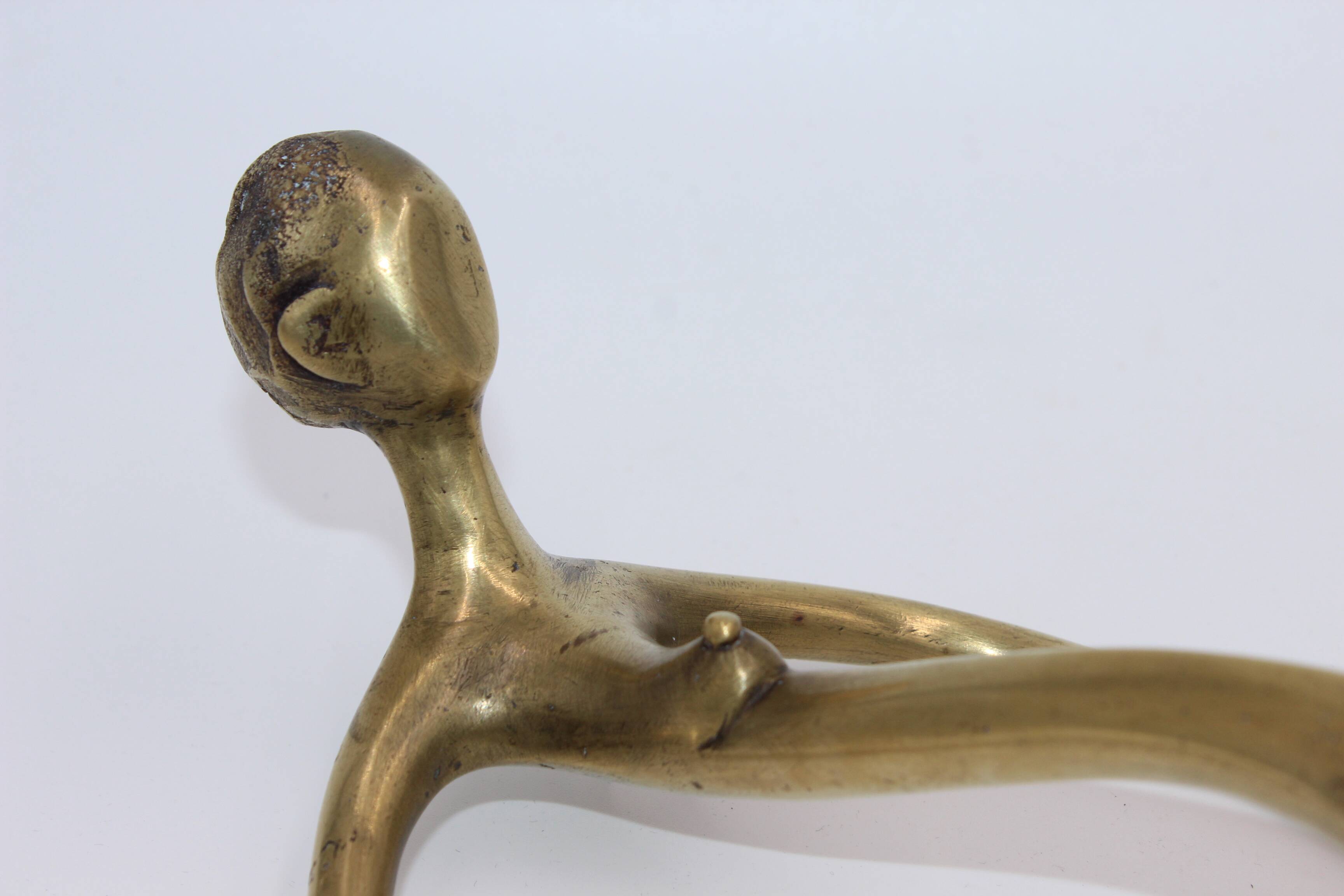bronze sculpture brutalist modernist modern art mid century old