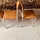 6 brown chairs imitation leather