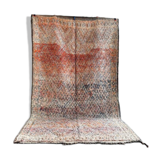 Vintage Boujad Moroccan rug in wool, Morocco, 1990.